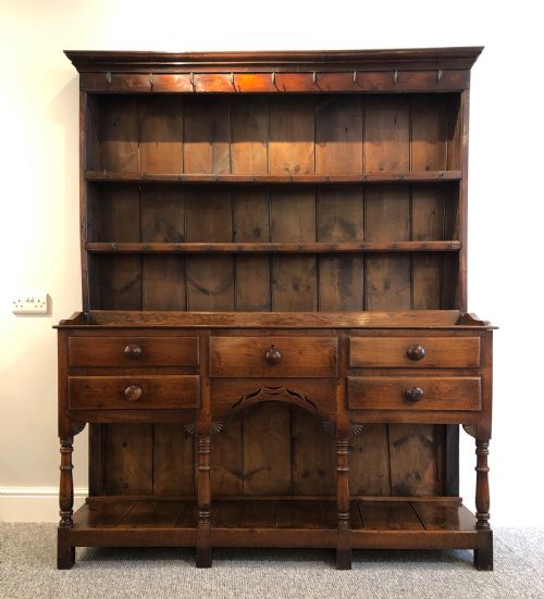 Antique Welsh Swansea Valley Oak Potboard Dresser