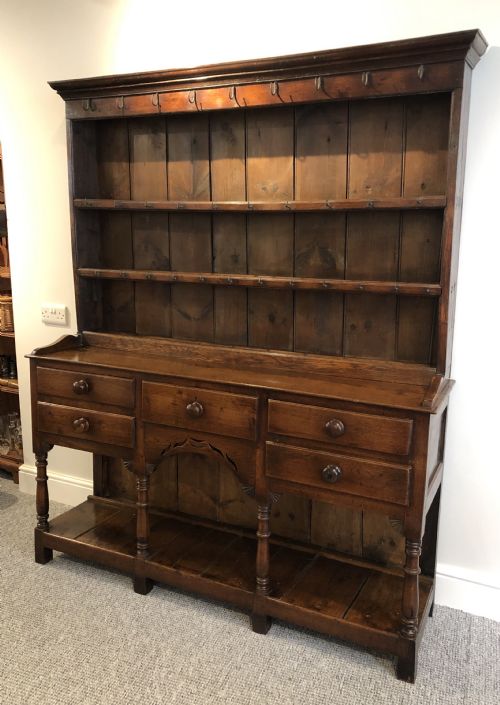 fig 1. Antique Welsh Swansea Valley Oak Potboard Dresser