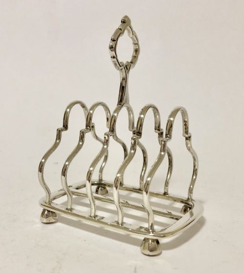 Antique Victorian Solid Sterling Silver Toast Rack
