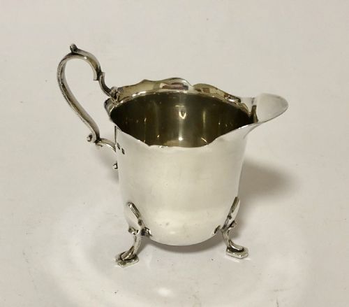 Antique Solid Sterling Silver Milk Jug Creamer 1933