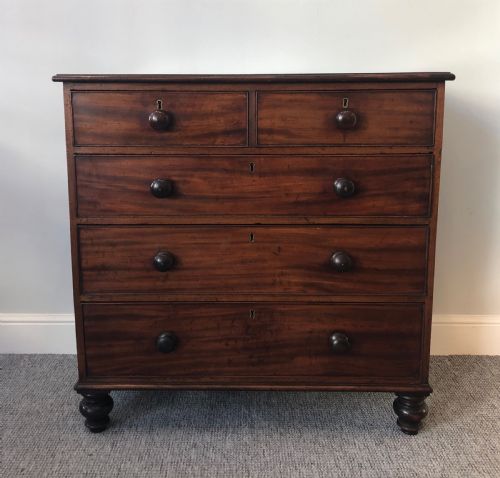 fig 1. Antique Victorian Mahogany Chest of Drawers
