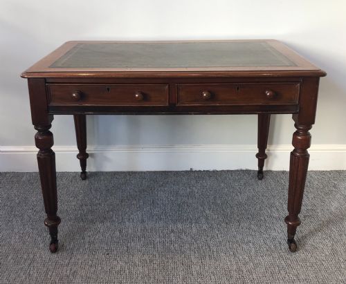 fig 1. Antique Victorian Mahogany Two Drawer Writing Desk