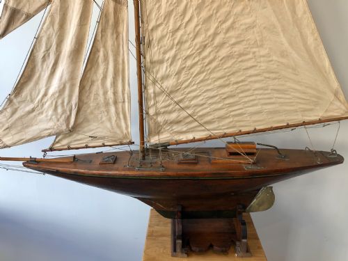 HUGE ANTIQUE POND YACHT - ADDITIONAL PHOTO 2