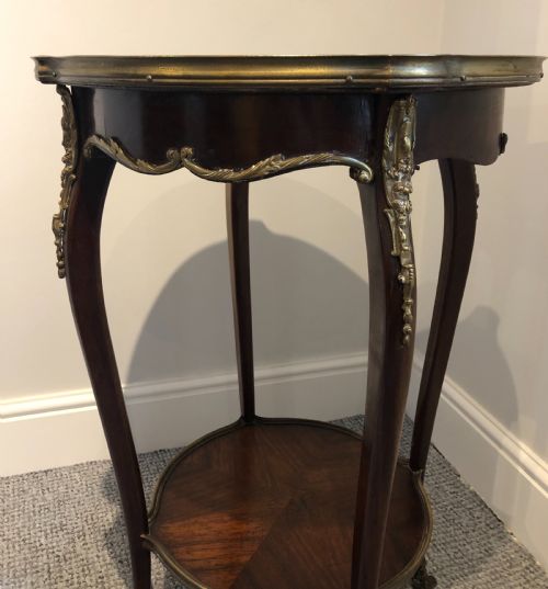 fig 2. Antique French Marble Top Side Table