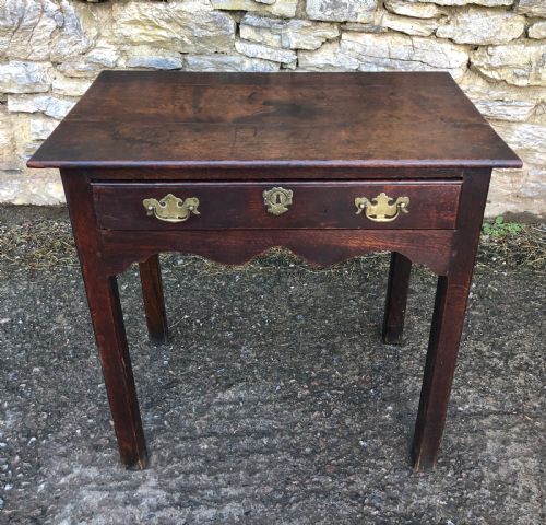 fig 1. Small Antique 18th Century Oak Side Table