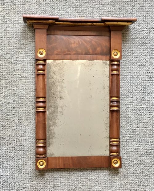 Antique Regency Mahogany Pier Mirror
