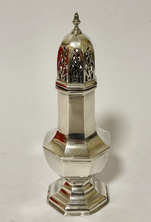 Antique Solid Silver Sugar Caster Shaker