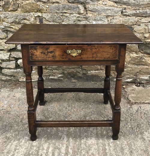 Antique 18th Century Country Oak Side Table