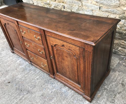 fig 1. Antique Georgian Oak Dresser Base