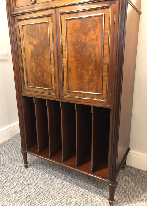 fig 2. Large Antique Mahogany Music Cabinet