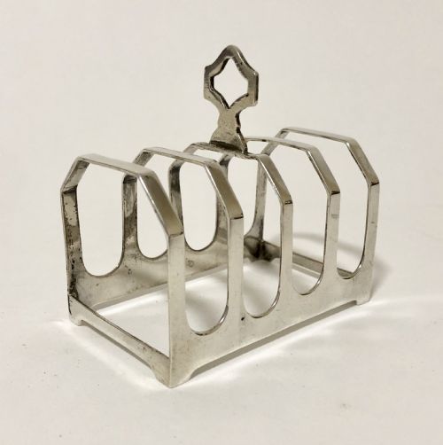 Antique Solid Sterling Silver Toast Rack