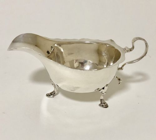 Antique Solid Sterling Silver Sauce Boat