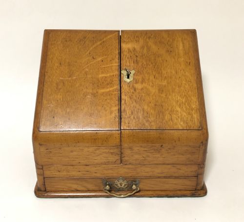 Antique Edwardian Desktop Stationery Cabinet