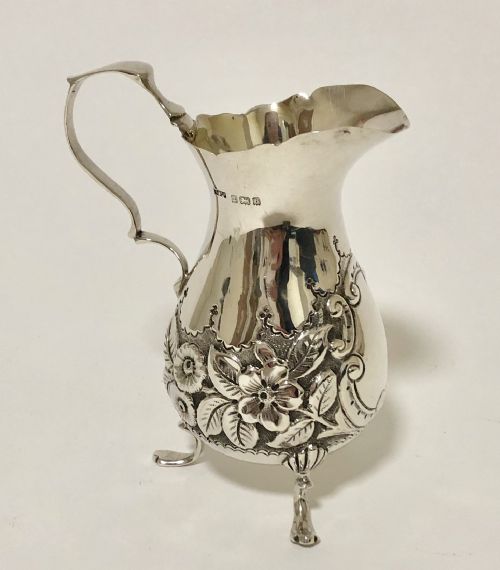 Antique Victorian Solid Sterling Silver Cream Jug