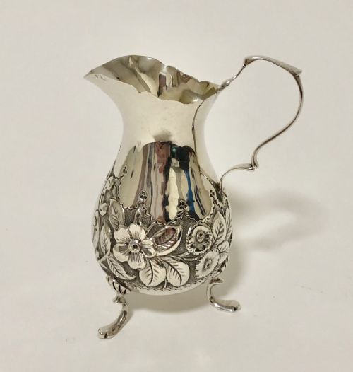 fig 1. Antique Victorian Solid Sterling Silver Cream Jug