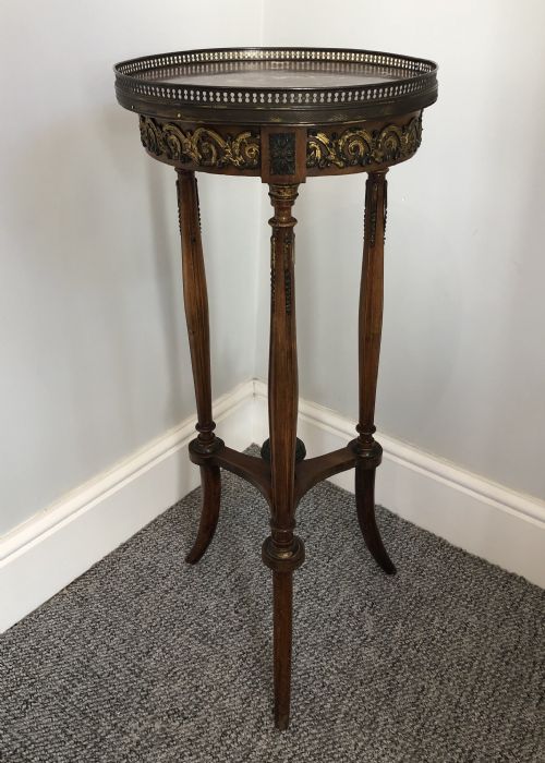 Antique French Marble Topped Side Table