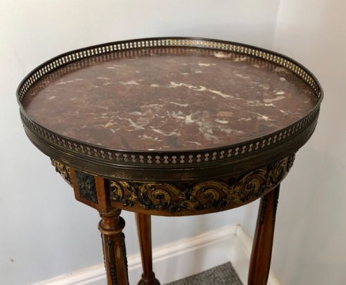 fig 2. Antique French Marble Topped Side Table