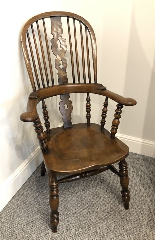 Antique Broad Arm Windsor Chair