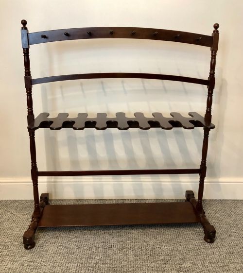 Superb Large Antique Regency Mahogany Whip and Boot Rack Stand