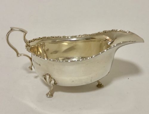 Antique Solid Sterling Silver Sauce Boat