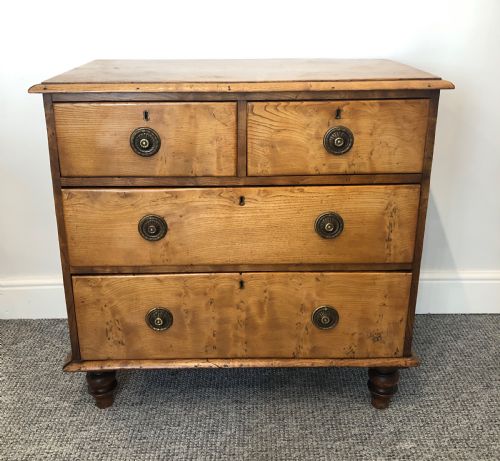 Small Antique Elm Chest of Drawers
