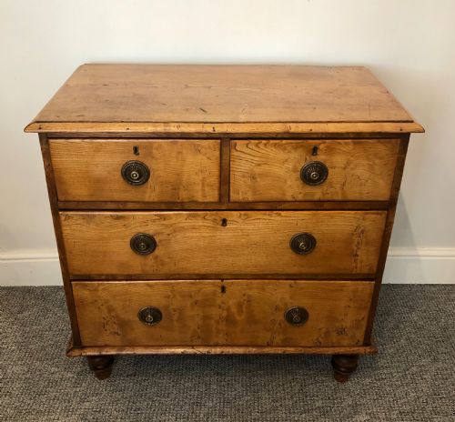 fig 1. Small Antique Elm Chest of Drawers