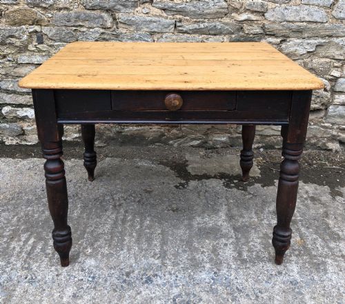 Antique Victorian Pine Farmhouse Table