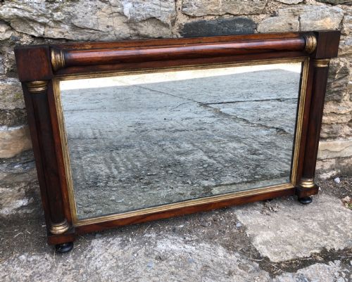 Antique Regency Rosewood Overmantel or Wall Mirror