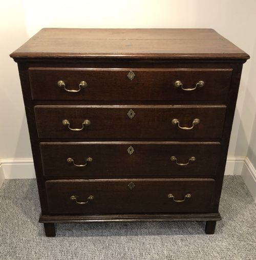 fig 2. Antique 18th Century Oak Chest of Drawers