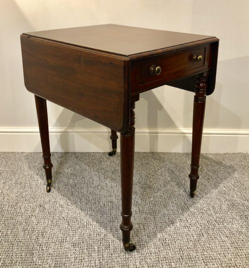 Antique Victorian Mahogany Drop Flap Side Table