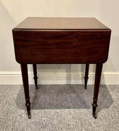 fig 1. Antique Victorian Mahogany Drop Flap Side Table