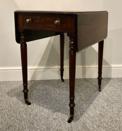 fig 2. Antique Victorian Mahogany Drop Flap Side Table
