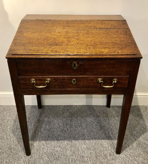 Antique Georgian 18th Century Oak Clerks Desk