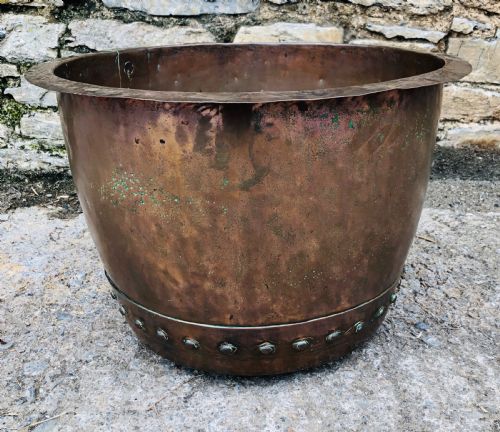 fig 2. Large Antique Riveted Copper Boiler
