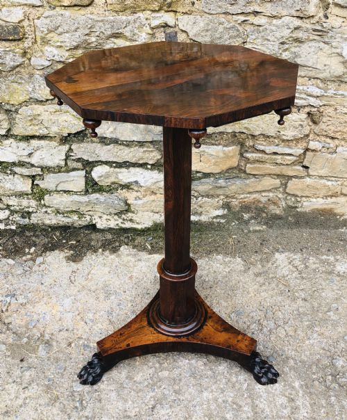 Small Antique Regency Rosewood Octagonal Table