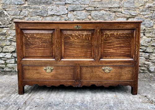 fig 1. Antique Oak Mule Chest