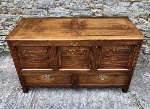 fig 2. Antique Oak Mule Chest