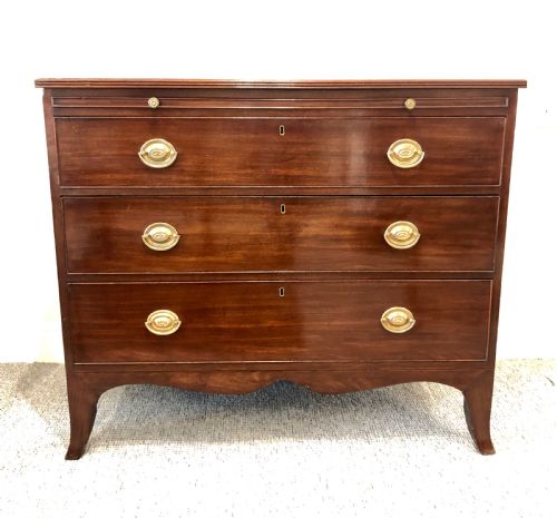 Regency Mahogany Bachelors Chest of Drawers with Slide