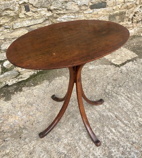 fig 1. Antique Oval Mahogany Arts and Crafts Table Liberty Style