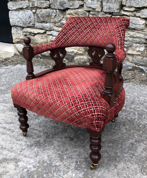 fig 1. Small Edwardian Mahogany Framed Tub Armchair