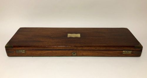 Antique Mahogany and Brass Bound Royal Marines Gun Case