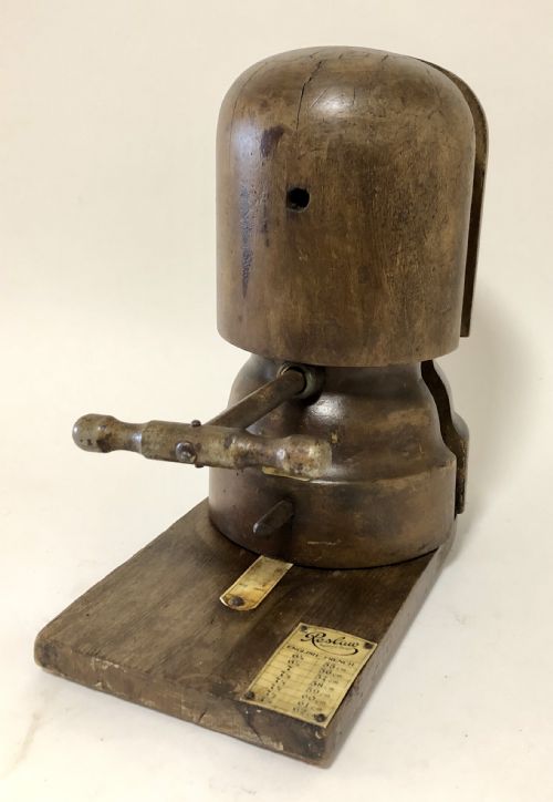 fig 1. Antique Millinery Adjustable Hat Stretcher Block