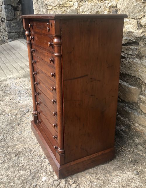 fig 2. Large Antique Tabletop Wellington Collectors Specimen Chest