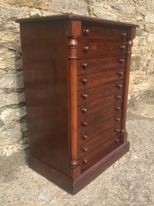 fig 3. Large Antique Tabletop Wellington Collectors Specimen Chest