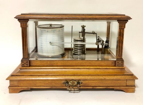 Antique Short and Mason Oak Cased Barograph