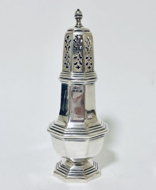 Antique Solid Sterling Silver Sugar Shaker Caster