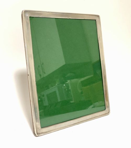 fig 1. Large Antique 1923 Sterling Silver Photo Frame