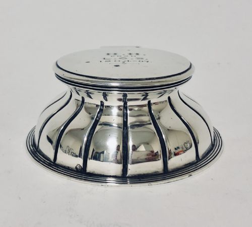 fig 1. Victorian Sterling Silver Capstan Inkwell