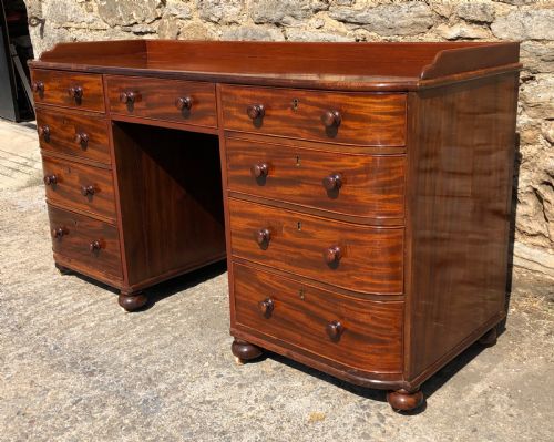fig 2. Large Antique Victorian Mahogany Desk