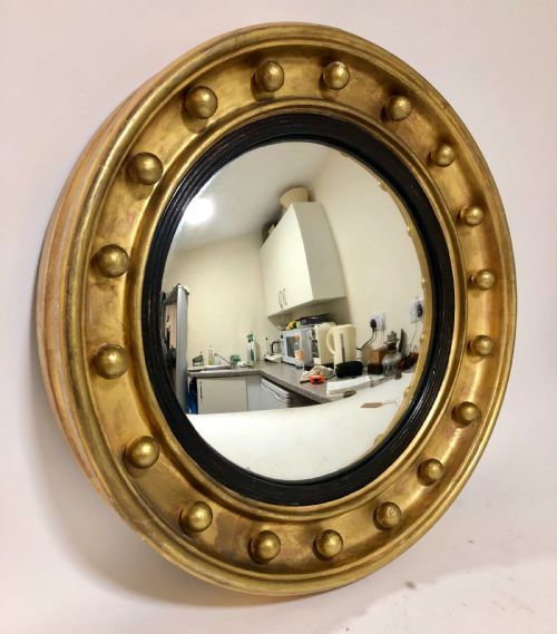 Antique Gilt Convex Mirror